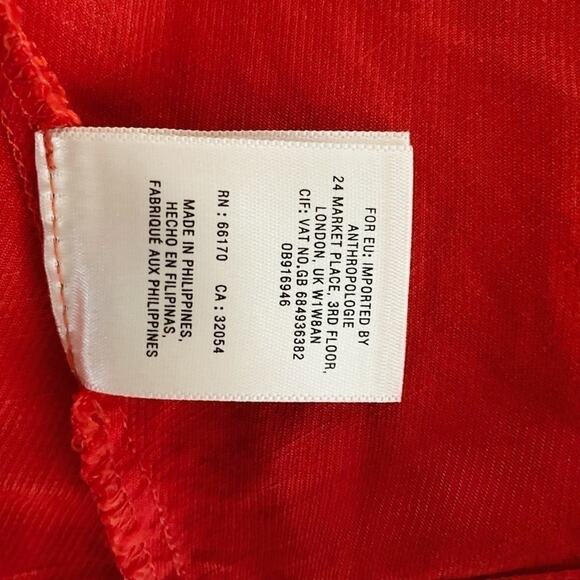 Anthropologie Maeve NWT Red Delia Tailored Blouse Size 2 - Picture 8 of 8